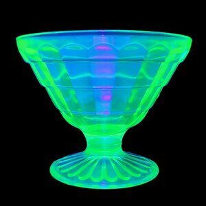 Vintage Uranium Depression Glass Collectible Bar Glass